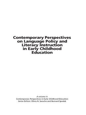 cover image of Contemporary Perspectives on Language Policy and Literacy Instruction in Early Childhood Education